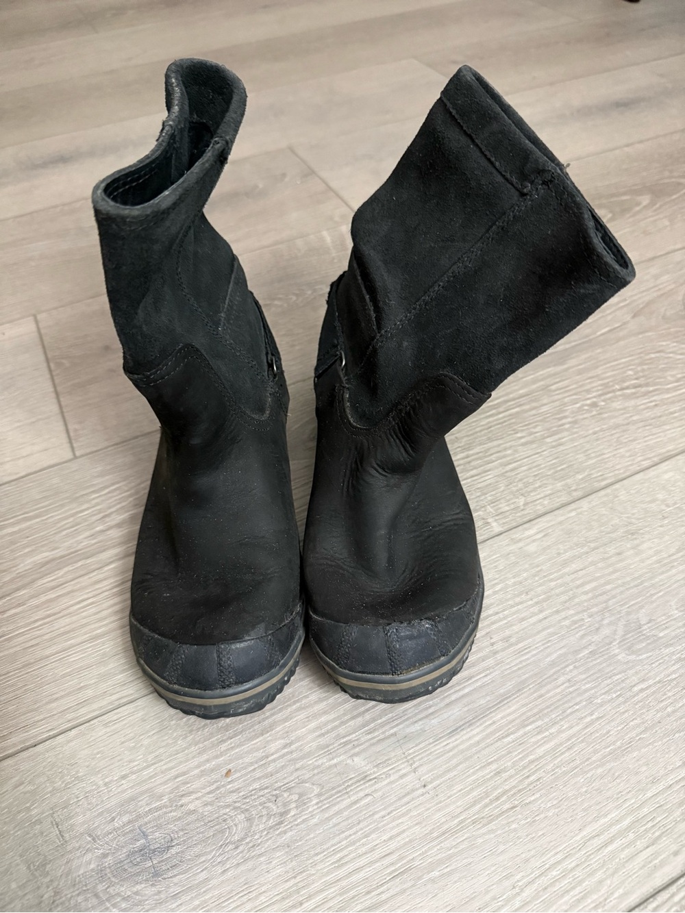 Sorel Black Women's Boots with Buckle